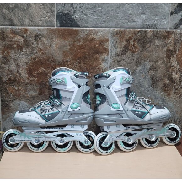 Roller Derby Aerio Q 60 Womens Inline Skates Size 8 Gray Mint Model 1359MT - Picture 12 of 16